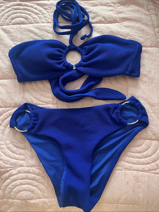 Love & Sports Other - Textured Royal Blue Two-Piece Bikini Set